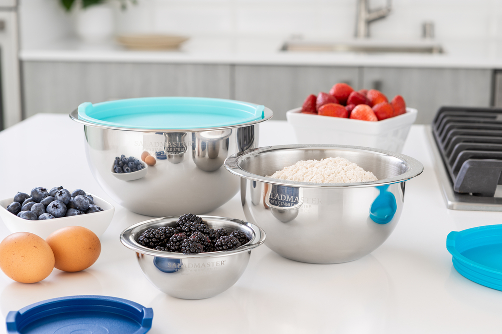 3 Piece Mixing Bowl Set With Lids